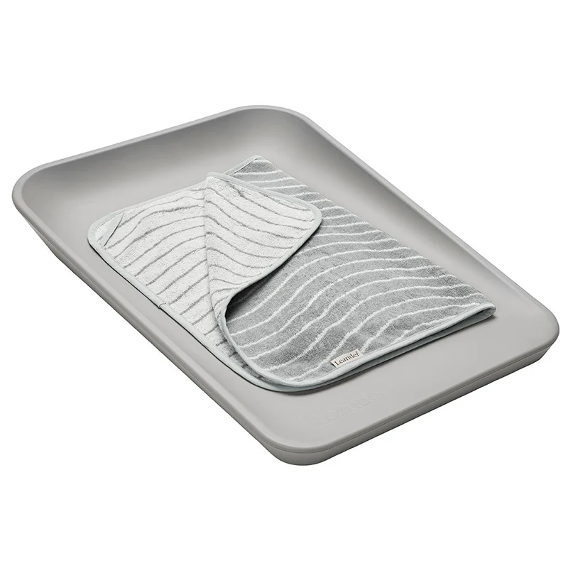 Leander  Matty Topper Bio-Baumwolle 'Woodland' für Wickelkissen  Cool Grey - Image 3