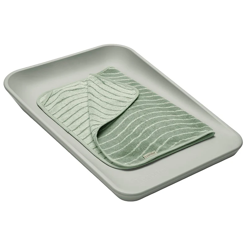 Leander  Matty Topper Bio-Baumwolle 'Woodland' für Wickelkissen  Sage Green - Image 3