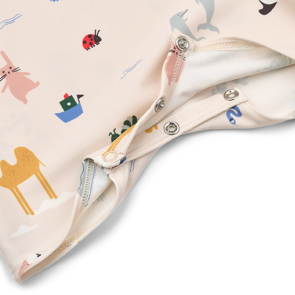 Liewood Baby Bade-Jumpsuit 'Thor' Around the World/Sandy - Image 3