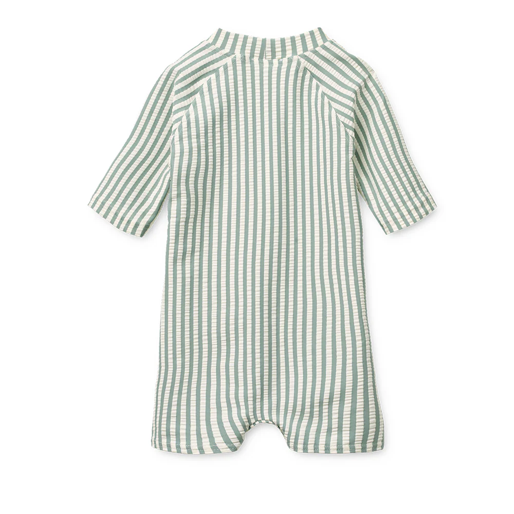 Liewood Baby Seersucker Bade-Jumpsuit 'Thor' Peppermint/Sandy - Image 3