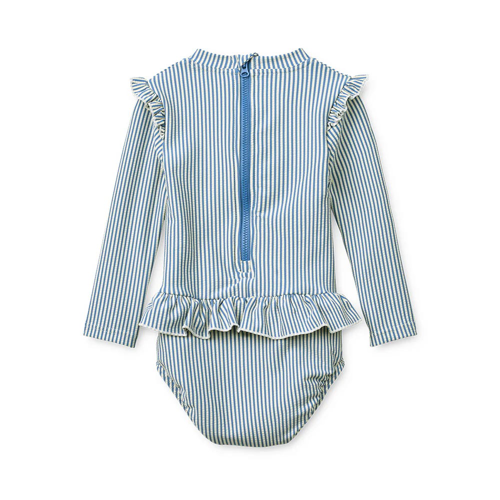 Liewood  Baby Seersucker UV-Badeanzug 'Sille' Riverside/Creme de la Creme - Image 3