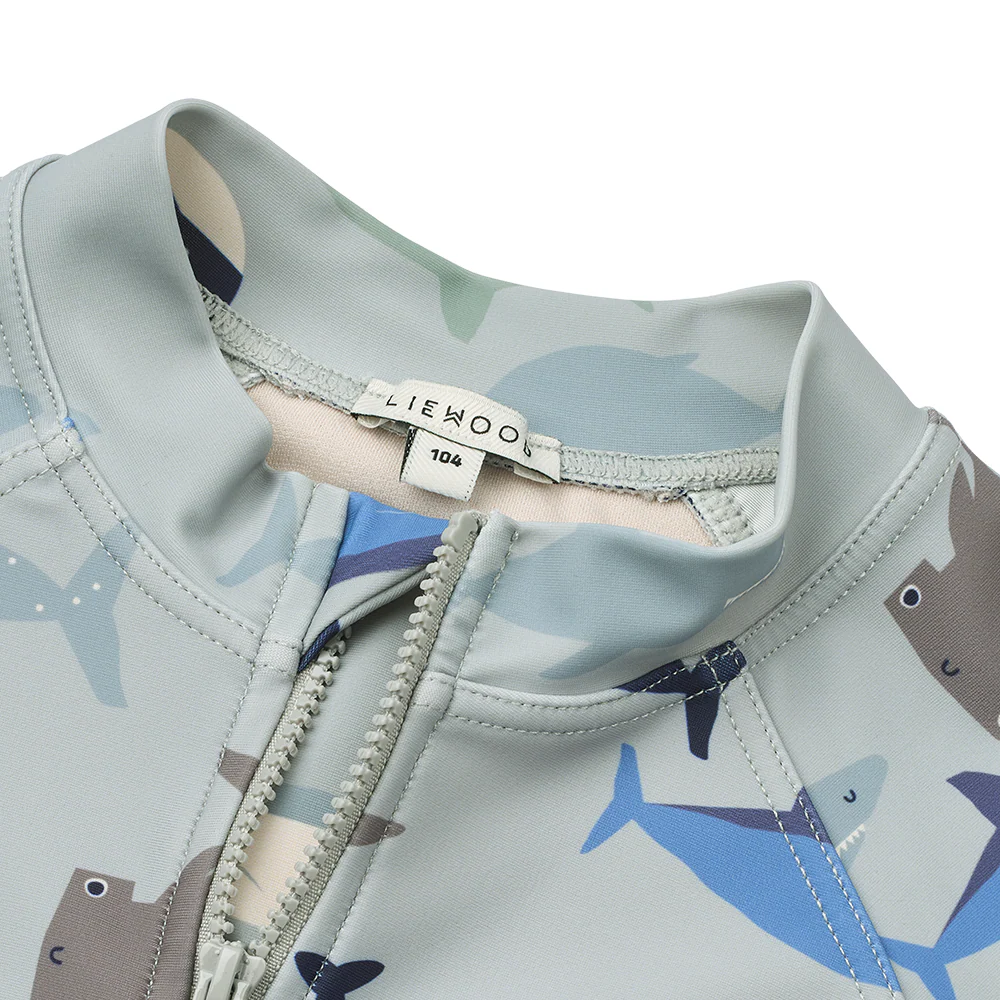 Liewood Baby UV-Bade-Jumpsuit 'Max' Shark/Dove Blue - Image 3