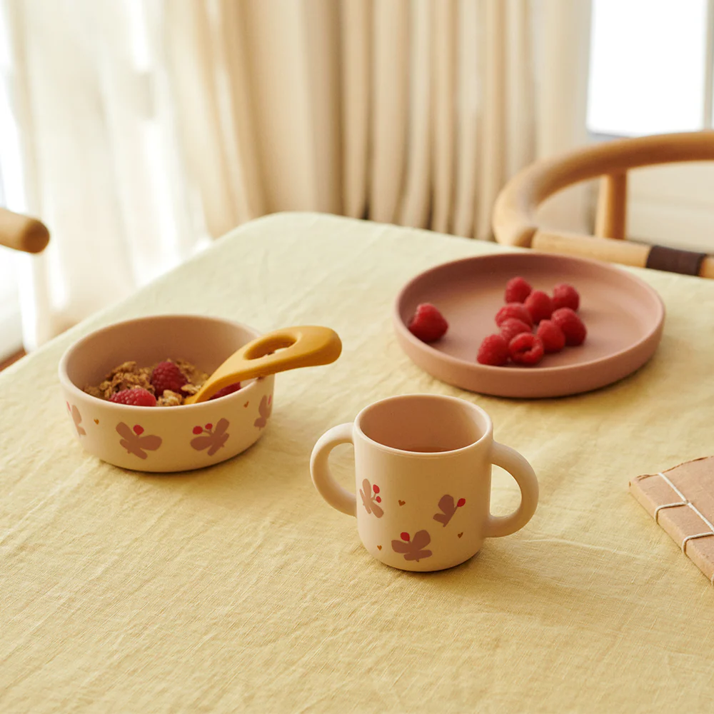 Liewood  Babygeschirr Set 'Vivi' Butterfly/Apple Blossom - Image 4