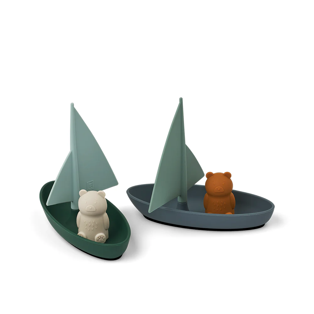 Liewood  Badespielzeug  aus Silikon 'Ensley Boats' Whale Blue Multi Mix - Image 3