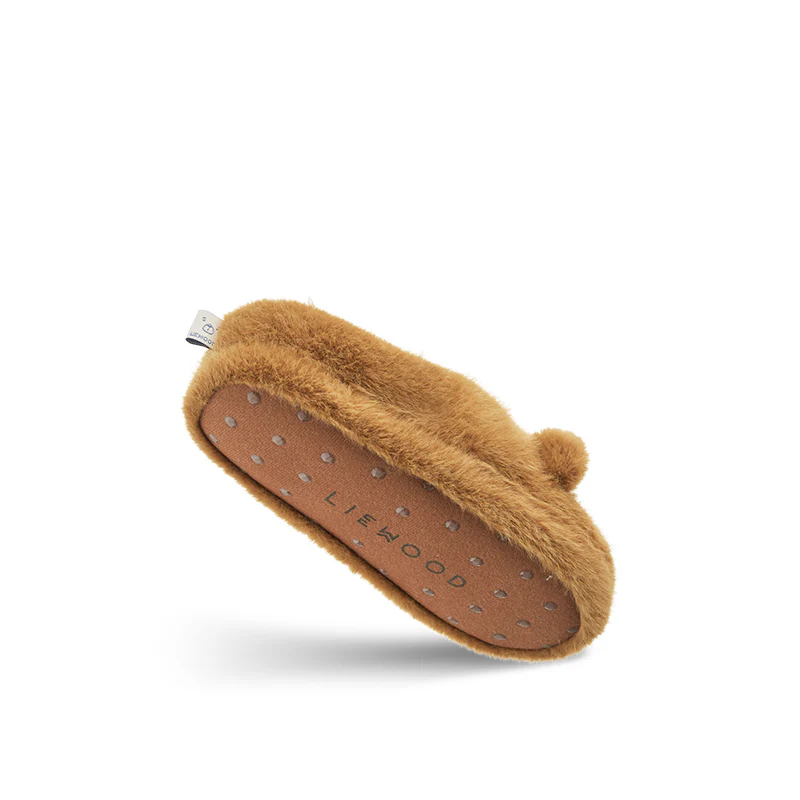 Liewood Bären Hausschuhe/Finken 'Aviaja' Golden Caramel - Image 3