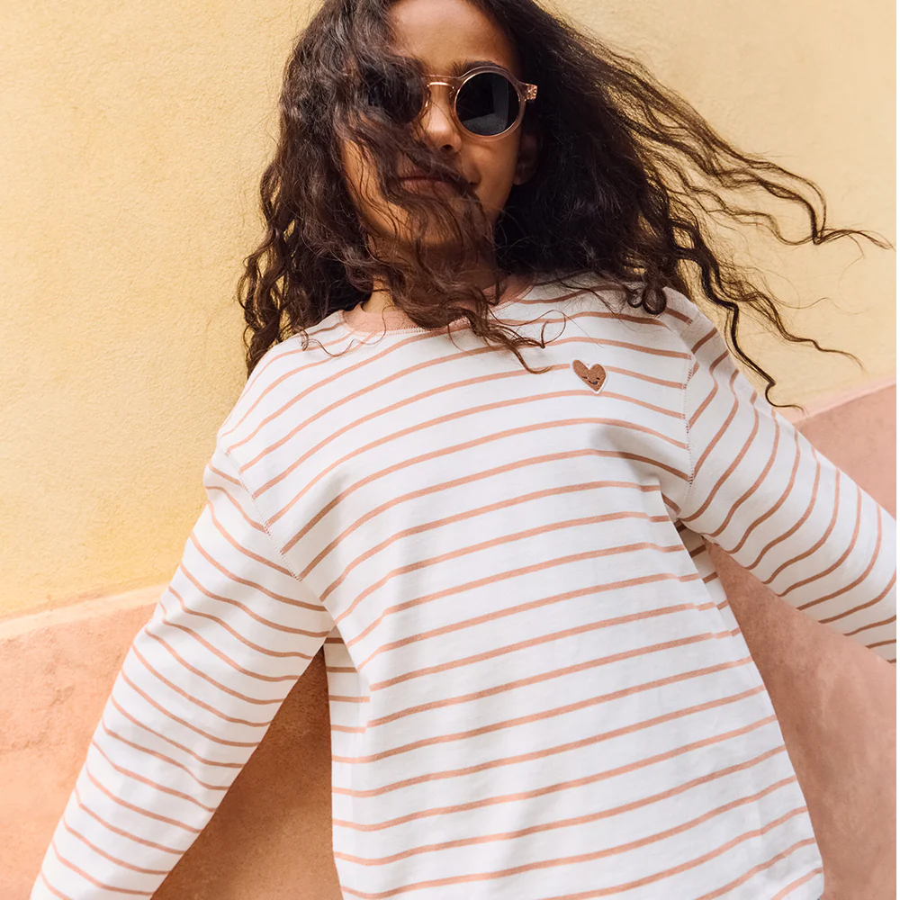 Liewood Baumwoll Langarm Shirt 'Tyler' Heart Tuscany Rose/Creme de la Creme - Image 2