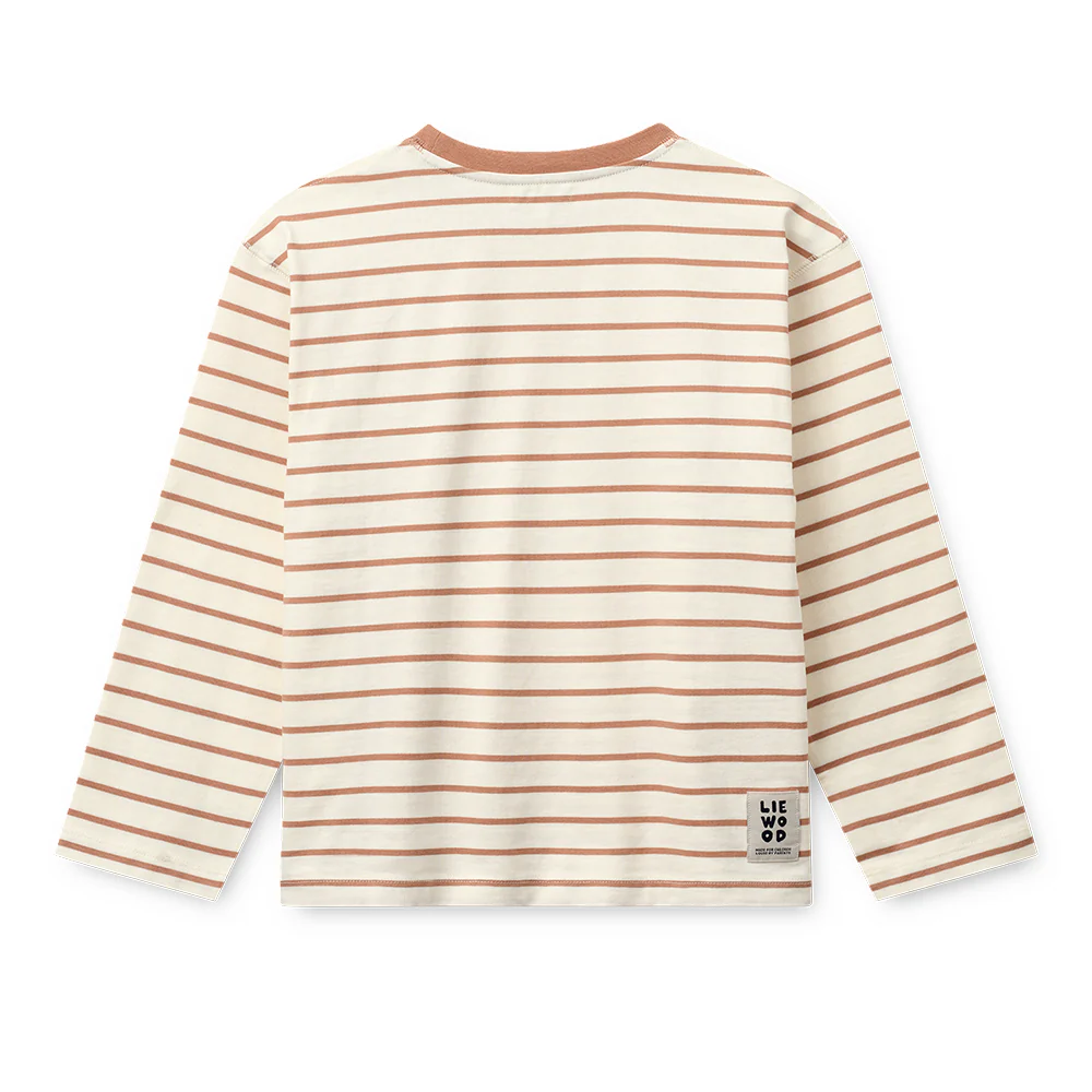 Liewood Baumwoll Langarm Shirt 'Tyler' Heart Tuscany Rose/Creme de la Creme - Image 3
