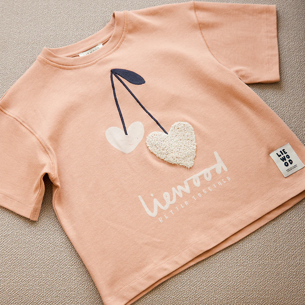 Liewood Baumwoll T-Shirt 'Tyler' Sweethearts/Pale Tuscany - Image 2