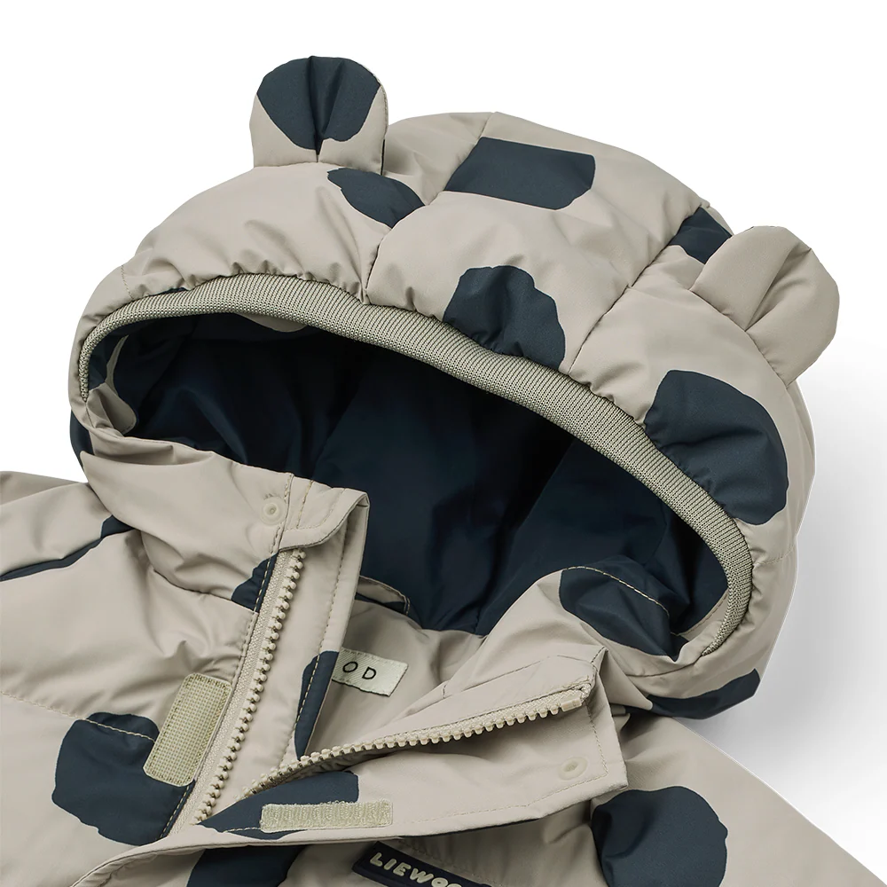 Liewood  Daunenjacke mit Öhrchen 'Adelina' Spot Dots/Mist - Image 2