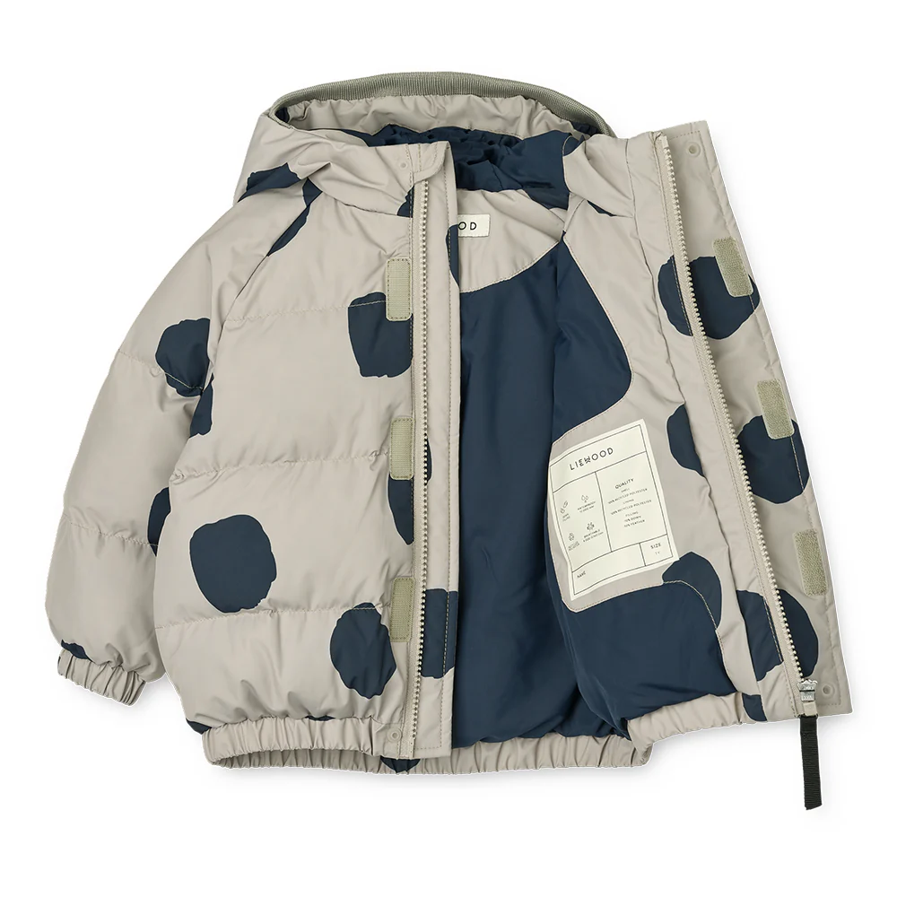Liewood  Daunenjacke mit Öhrchen 'Adelina' Spot Dots/Mist - Image 4