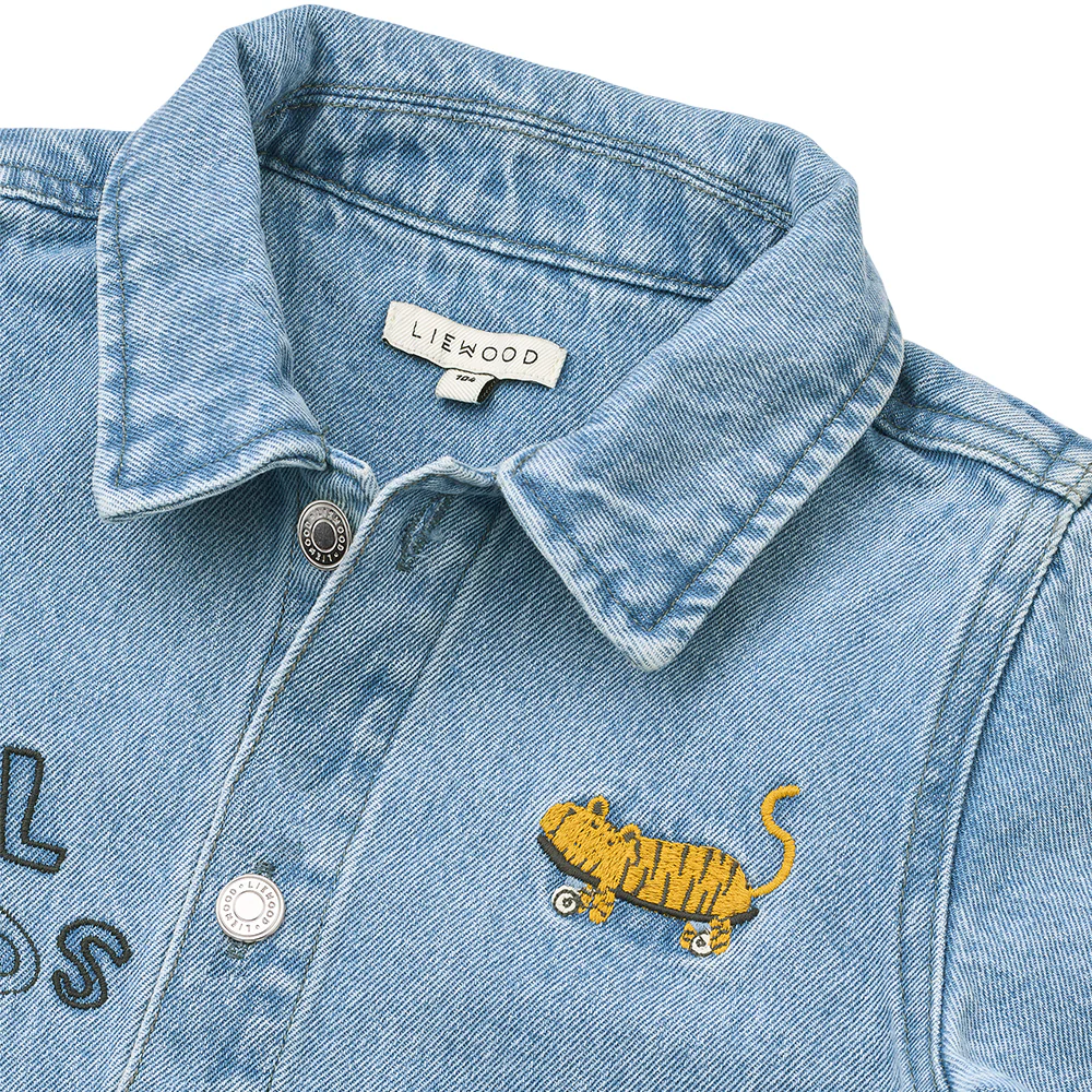 Liewood Denim Hemdjacke 'Kinsley' Cool Kids/Light Blue Denim - Image 5