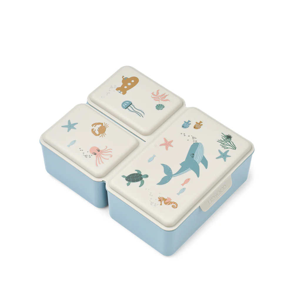 Liewood  Kinder Lunchbox 'Driss' Sea Creature/Sandy - Image 2