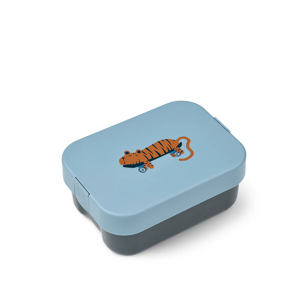 Liewood  Kinder Lunchbox 'Kamil' Tiger/Beach Blue - Image 2