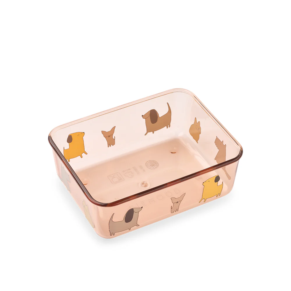 Liewood  Kinder Snackbox 'Ako' Cats and Dogs/Sandy - Image 2
