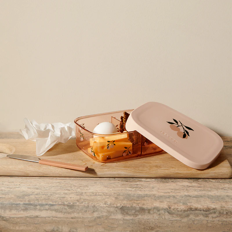 Liewood  Kinder Snackbox 'Ako' Peach/Sea Shell - Image 2