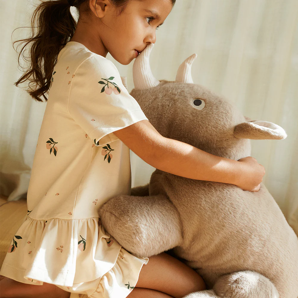 Liewood Kuscheltier Rhino 'Barnaby' Gross Stone Beige - Image 2