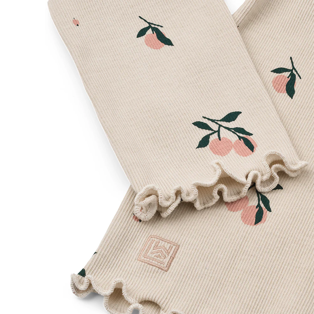 Liewood Langarmshirt in Rippstrick 'Nieve' Peach/Sea Shell - Image 2