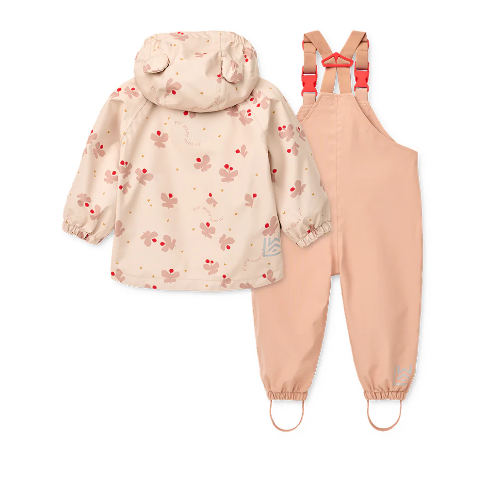 Liewood  Regenjacke/-hose Set 'Manu'  Butterfly/Apple Blossom - Image 2