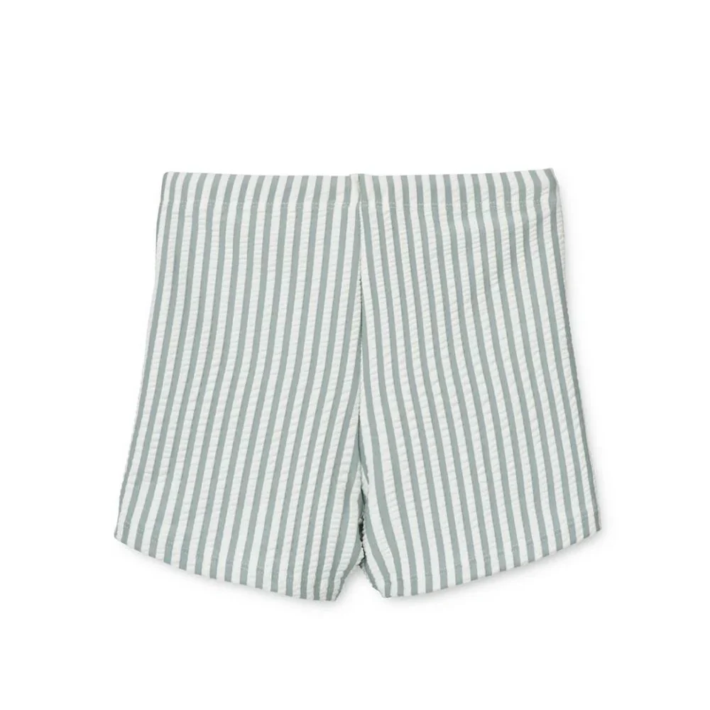 Liewood  Seersucker Badeshorts 'Otto' Sea Blue/White - Image 2