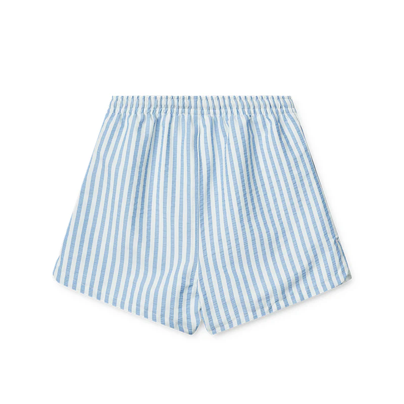 Liewood Seersucker UV-Badeshorts 'Aiden' Stripe Riverside/Creme de la Creme - Image 3