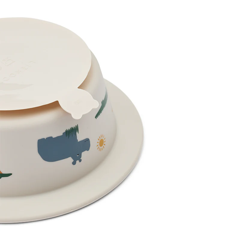 Liewood Silikon Teller mit Saugnapf 2er Set 'Peony' Safari Sandy Mix - Image 2