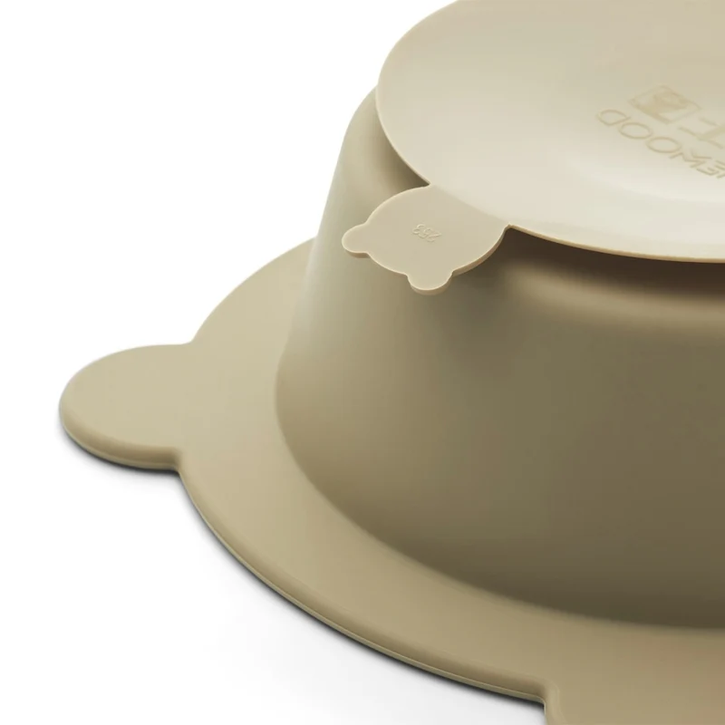 Liewood  Silikon Teller mit Saugnapf 2er Set 'Peony'  Sandy/Oat Mix - Image 4