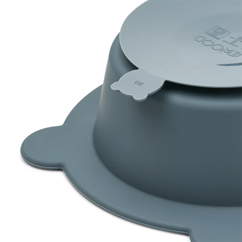 Liewood Silikon Teller mit Saugnapf 2er Set 'Peony' Whale Blue/Dove Blue - Image 2