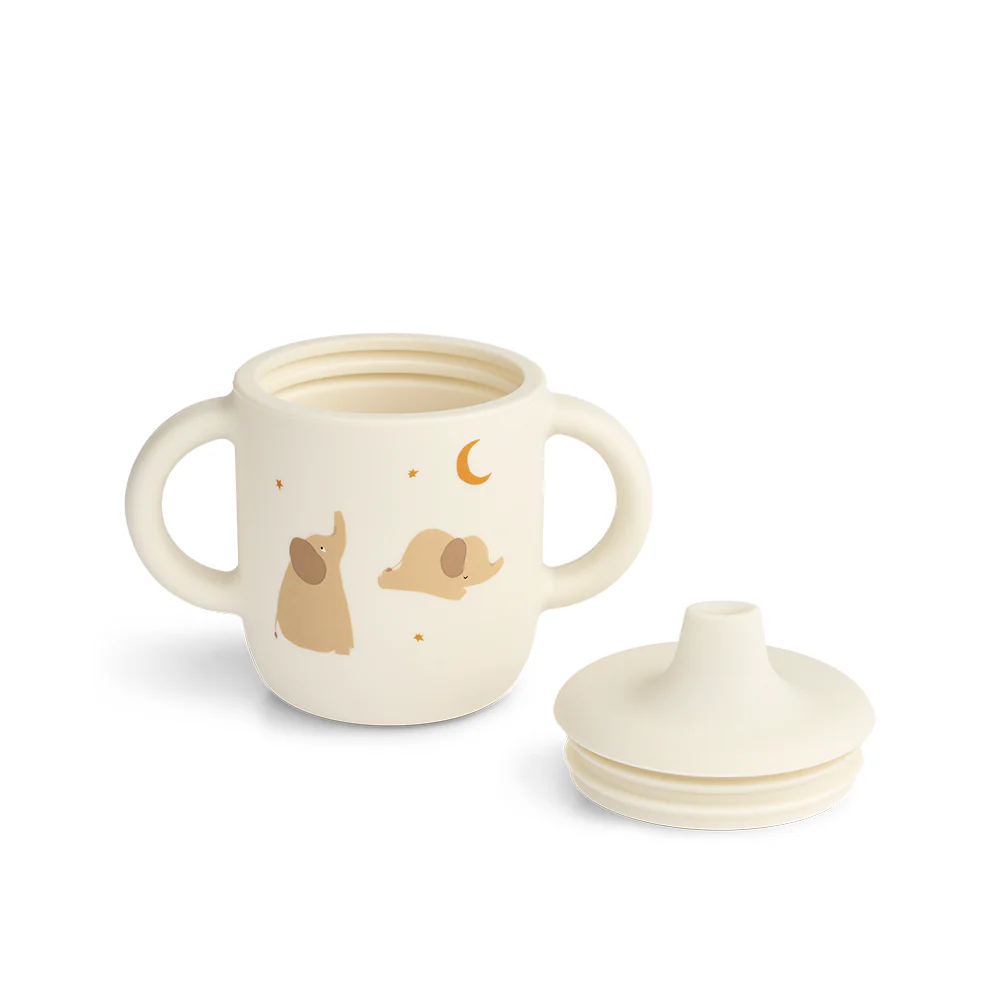 Liewood Silikon Trinkbecher 'Neil' Elephant/Creme de la Creme - Image 3
