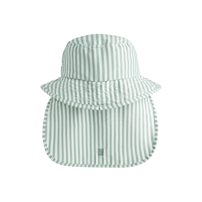 Liewood Sonnenhut 'Damona' Stripe Peppermint/Crisp White - Image 3