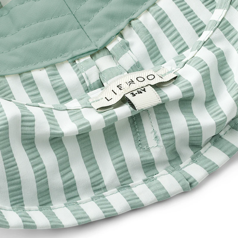 Liewood Sonnenhut 'Damona' Stripe Peppermint/Crisp White - Image 4