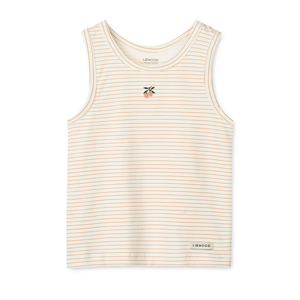 Liewood Tank Top 2er Set 'Faris' Mini Peach Sea Shell/Stripe Mix - Image 2