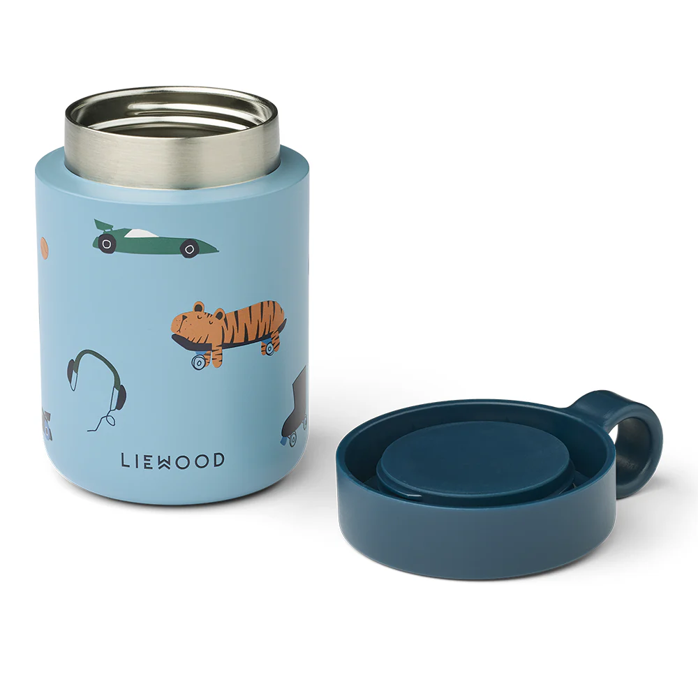 Liewood Thermo Lunchbox 'Kiani' Fun/Beach Blue - Image 2