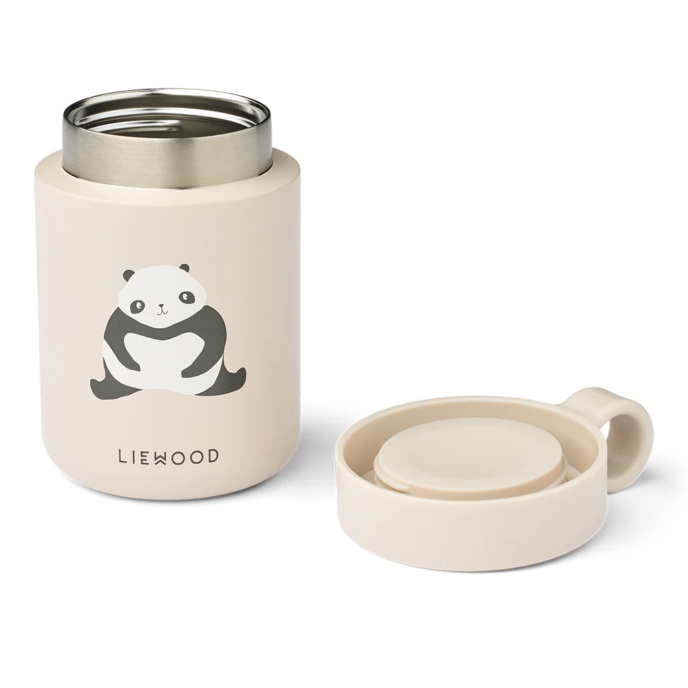 Liewood Thermo Lunchbox 'Kiani' Panda/Sandy - Image 2
