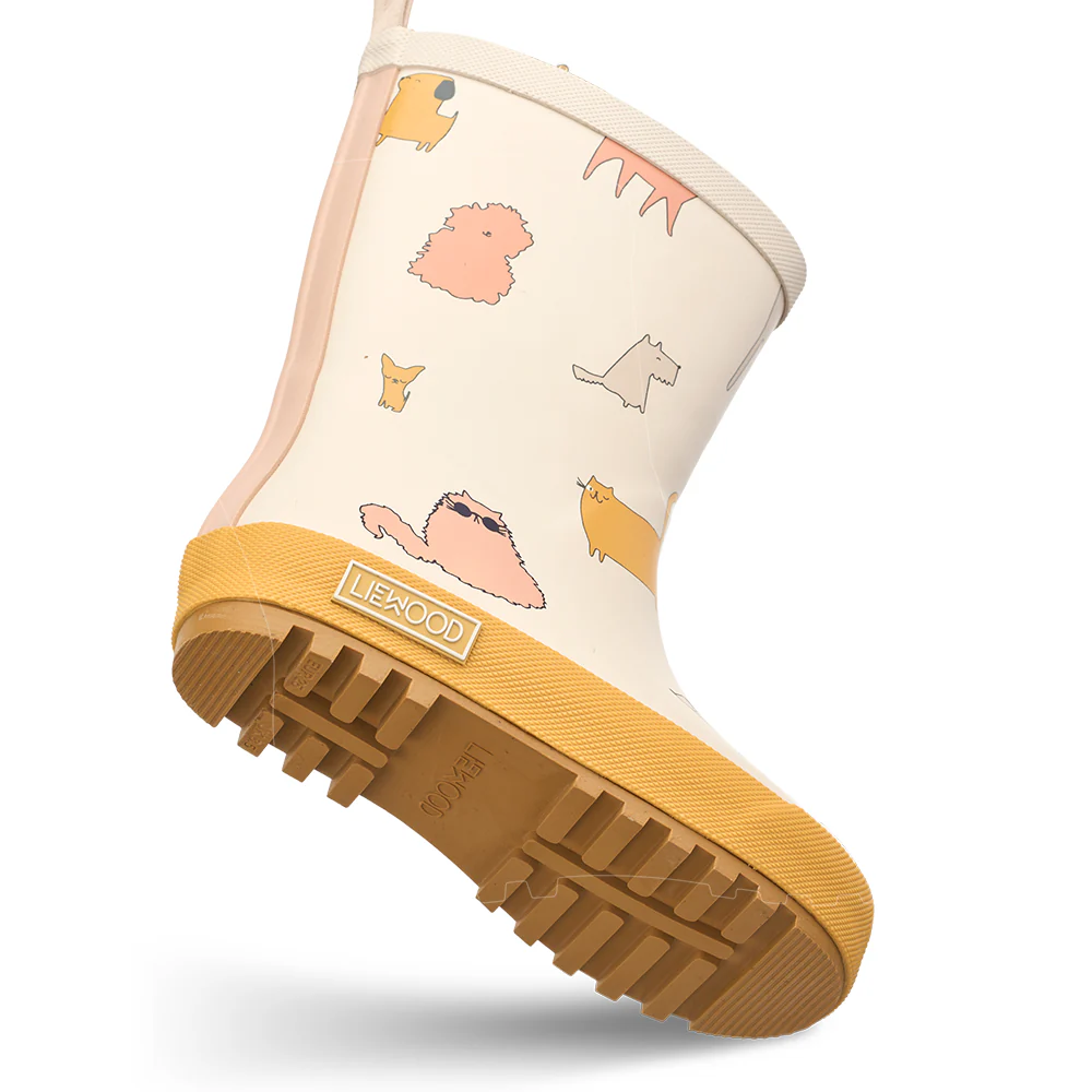 Liewood Thermo Regenstiefel 'Mason' Cats and Dogs/Sandy - Image 4
