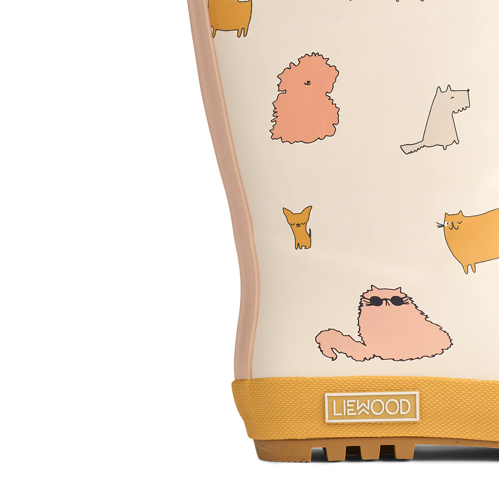 Liewood Thermo Regenstiefel 'Mason' Cats and Dogs/Sandy - Image 6