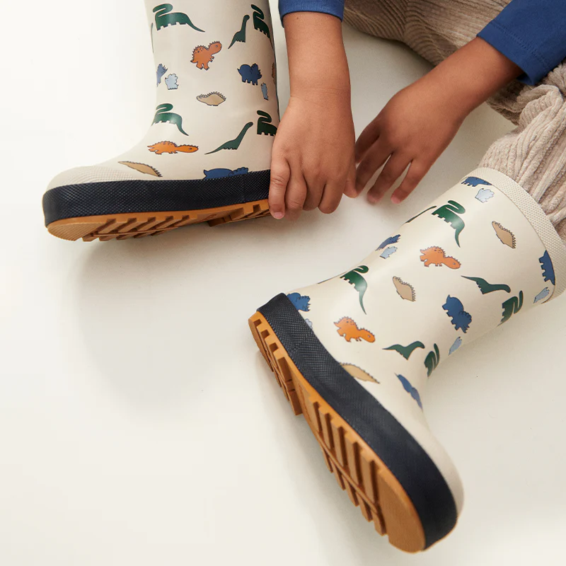 Liewood Thermo Regenstiefel 'Mason' Dinosaurs/Mist - Image 4