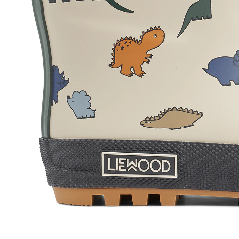 Liewood Thermo Regenstiefel 'Mason' Dinosaurs/Mist - Image 5