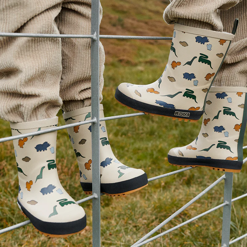 Liewood Thermo Regenstiefel 'Mason' Dinosaurs/Mist - Image 6