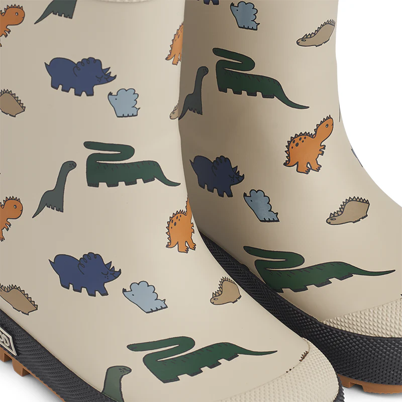 Liewood Thermo Regenstiefel 'Mason' Dinosaurs/Mist - Image 7