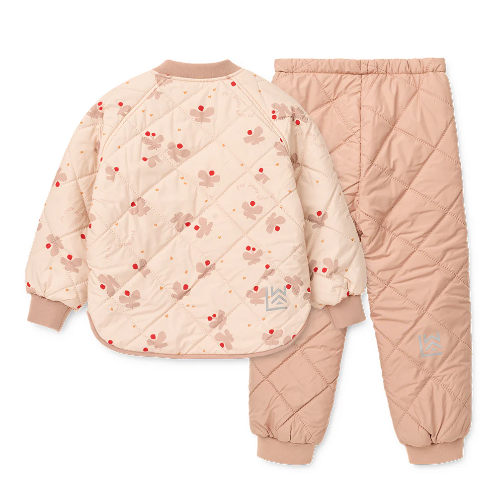 Liewood  Thermojacke/-hose Set 'Zella'  Butterfly/Apple Blossom - Image 2