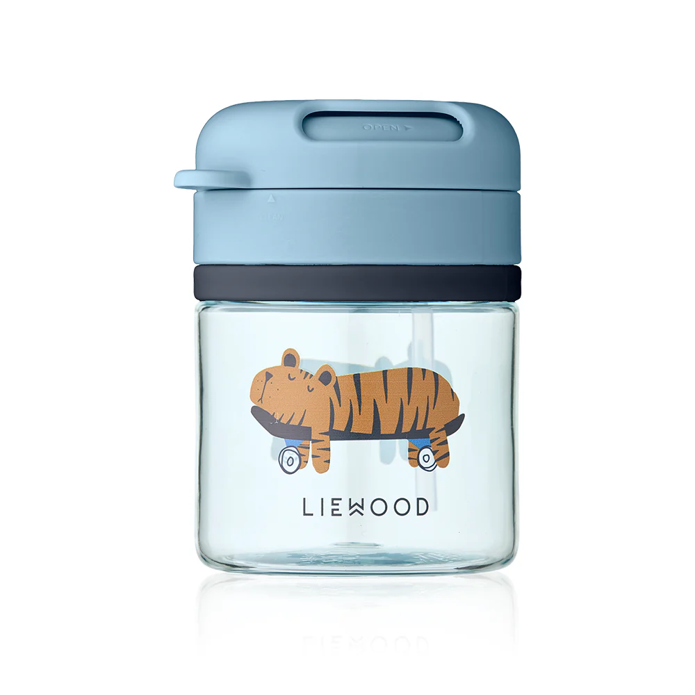 Liewood Trinkbecher mit Strohhalm 'Pavia' Fun Beach/Blue - Image 2