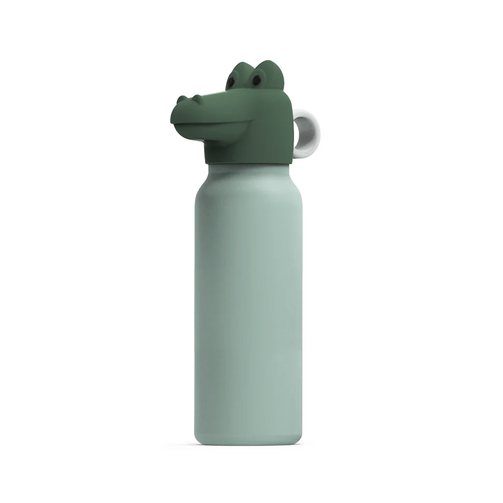 Liewood Trinkflasche mit Krokodildeckel 'Falk' 350 ml Peppermint/Garden Green - Image 4