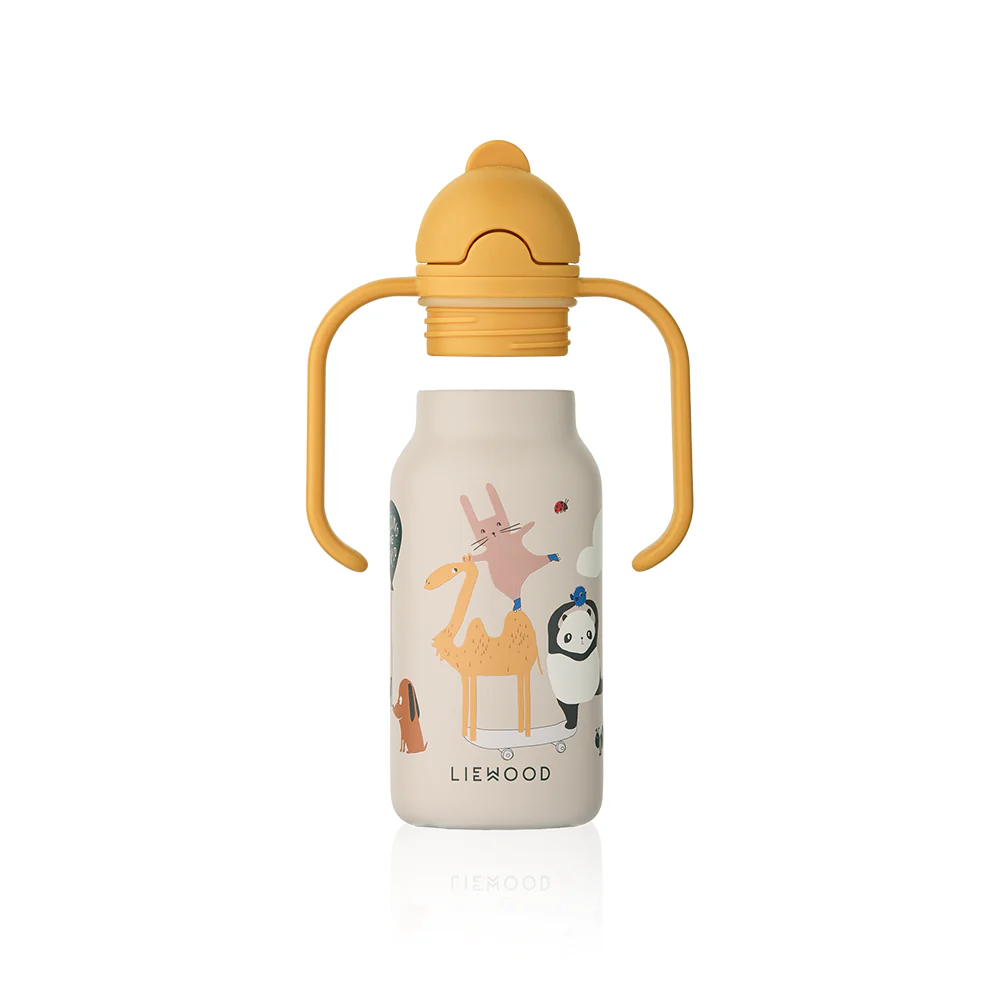Liewood Trinkflasche 'Kimmie' 250 ml Around the World/Sandy - Image 4