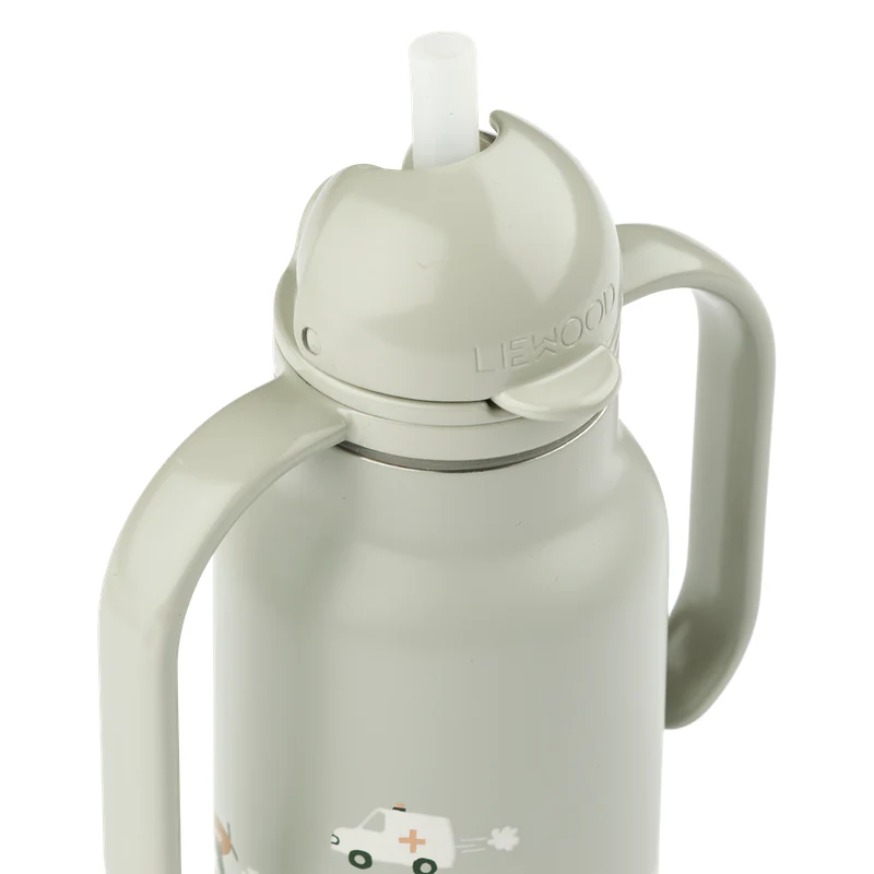 Liewood  Trinkflasche 'Kimmie' 250 ml   Vehicles/Dove Blue - Image 2