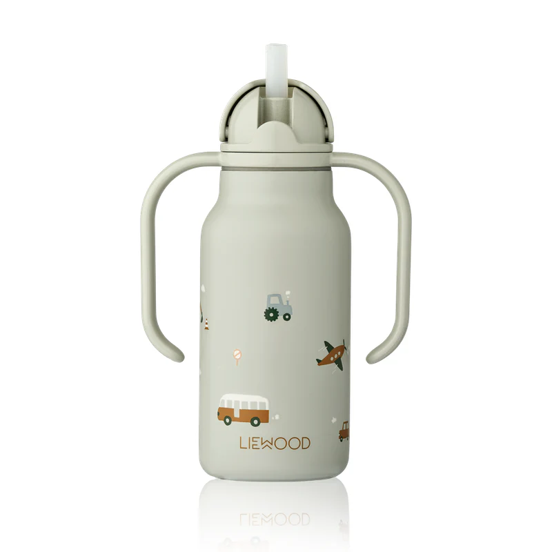 Liewood  Trinkflasche 'Kimmie' 250 ml   Vehicles/Dove Blue - Image 3