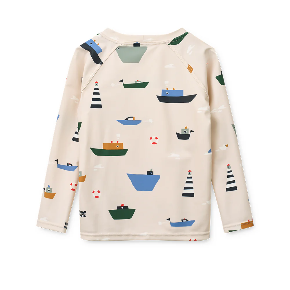 Liewood UV-Badeshirt 'Noah' Boards/Light Sailing/Sandy - Image 2