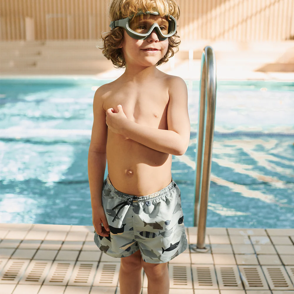 Liewood UV-Badeshorts 'Aiden' Shark/Dove Blue - Image 4