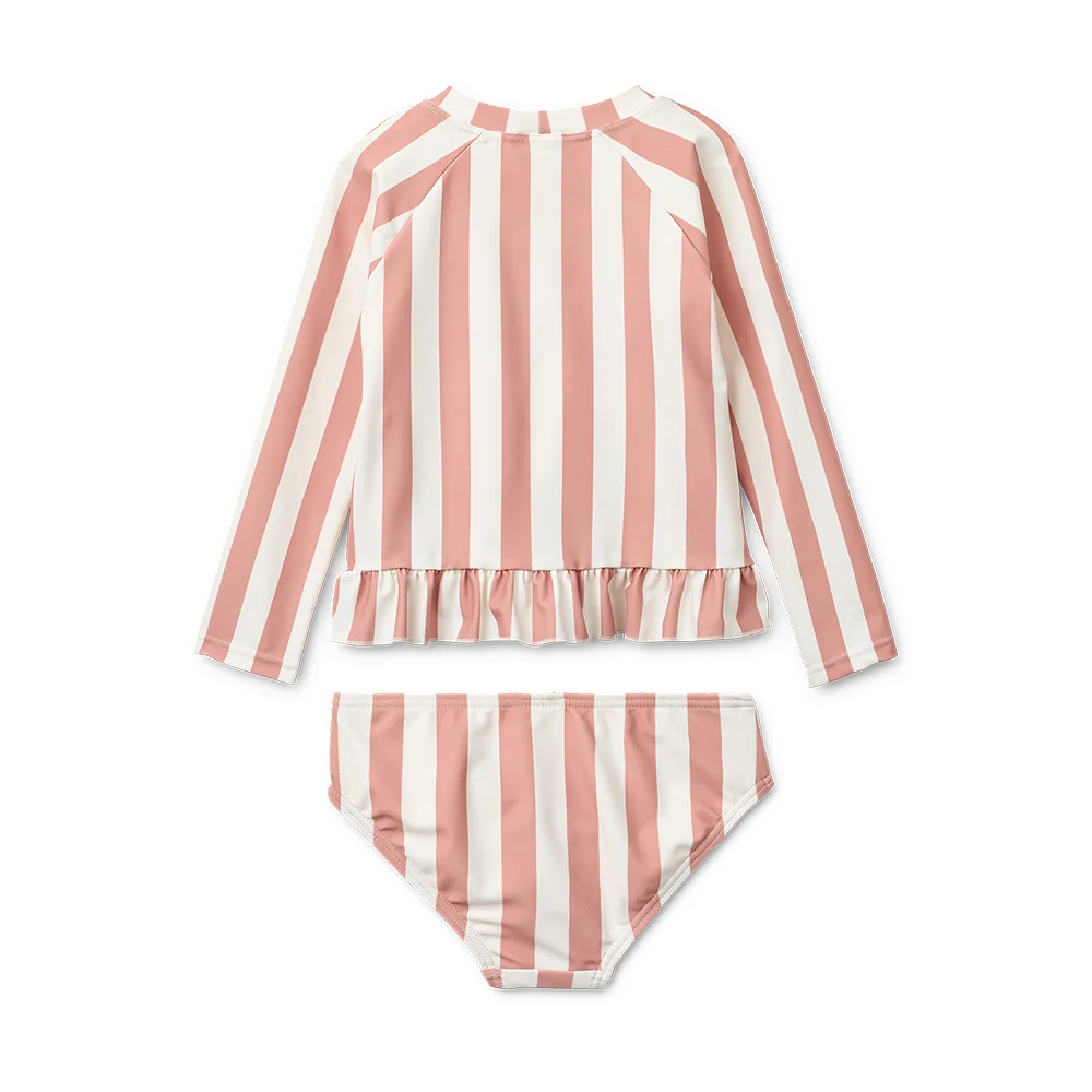 Liewood  UV-Schwimmset 'Dagny' Coral Blush/Creme de la Creme Stripe - Image 3