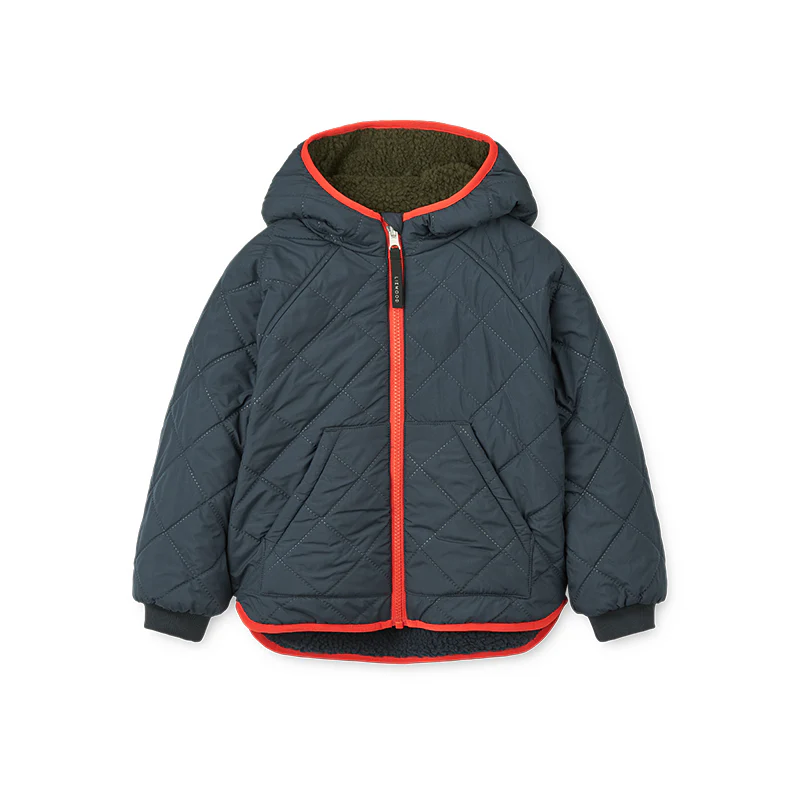 Liewood Wendbare Thermojacke 'Jackson' Army Brown Multi Mix - Image 2