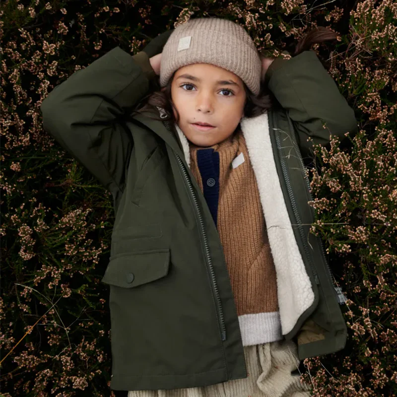 Liewood Wendbare Winterjacke 'Timber' Army Brown Multi Mix - Image 2
